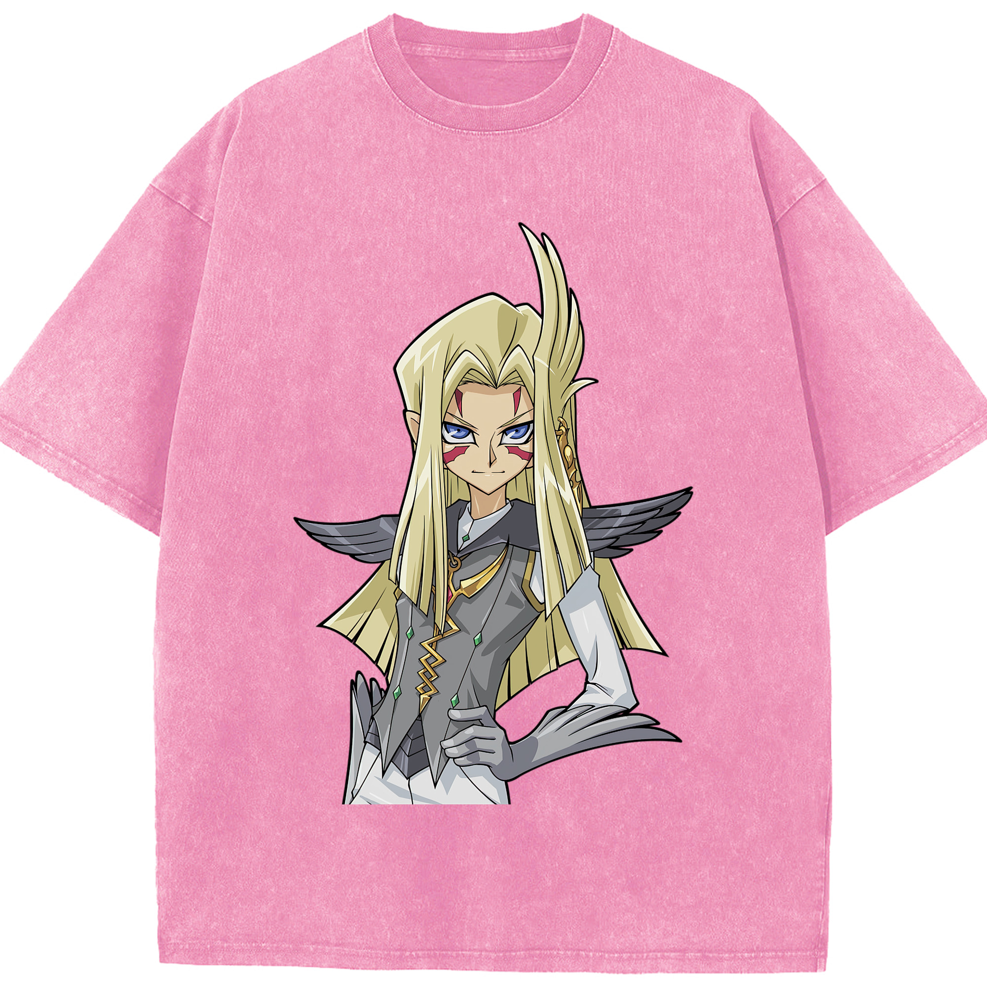 （画像用） 遊☆戯☆王 Yu-Gi-Oh! 綿100% ヴィンテージ風 半袖Tシャツ（フロントプリント）